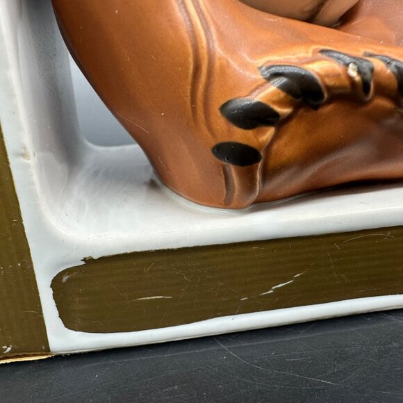 Vintage Bookend Lefton Japan Ceramic Baseball Glove Ball Sports Decor Figurine - Picture 8 of 12